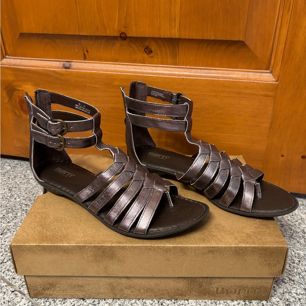 Born Brown Leather Sandals